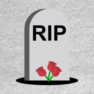 RIP Gravestone and Roses Design T-Shirt